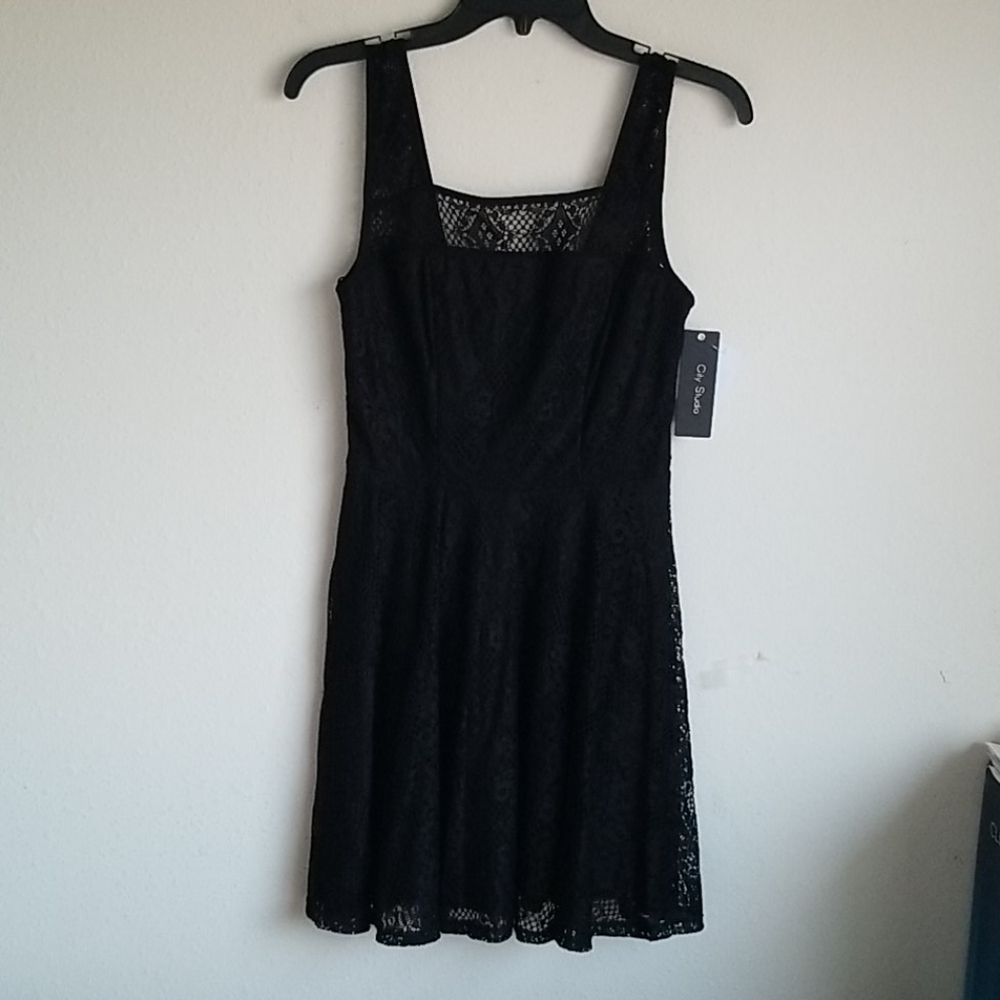 City Studio Black Lace Dress